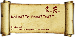 Kalmár Renátó névjegykártya